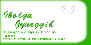 ibolya gyurgyik business card